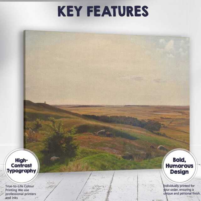Rolling Countryside Panorama Serene Rural Landscape Canvas Wall Art Print Decor Picture Ready To Hang - image 1