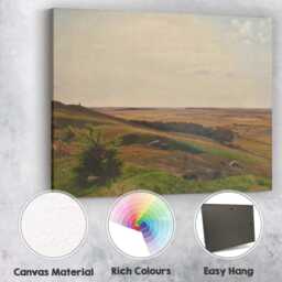 Rolling Countryside Panorama Serene Rural Landscape Canvas Wall Art Print Decor Picture Ready To Hang - thumbnail 2