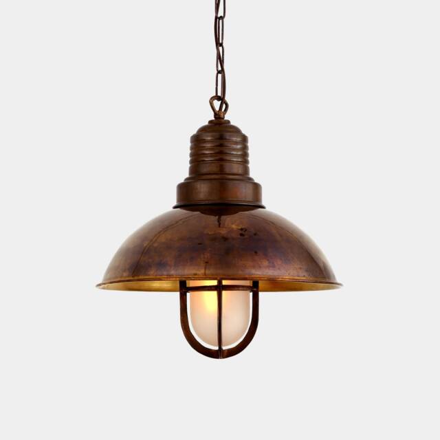 Tirana Deck Industrial Cage Pendant Light 11.8'' - 30cm - image 1