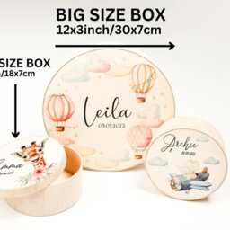 Personalized Baby Memory Box With Flowers Keepsake Gift - thumbnail 4