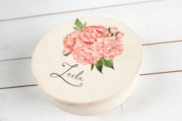 Personalized Baby Memory Box With Flowers Keepsake Gift - thumbnail 1