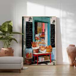 French Bakery Print, Vintage Parisian Cafe, Travel Wall Art - thumbnail 2