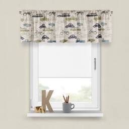 Felix Blue Valances - Premier Prints Nursery Or Play Room Decor - Custom Straight Wavy Panel - Choose Your Size - thumbnail 4