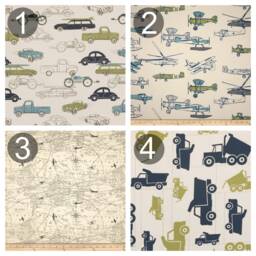 Felix Blue Valances - Premier Prints Nursery Or Play Room Decor - Custom Straight Wavy Panel - Choose Your Size - thumbnail 2