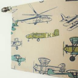 Felix Blue Valances - Premier Prints Nursery Or Play Room Decor - Custom Straight Wavy Panel - Choose Your Size - thumbnail 3