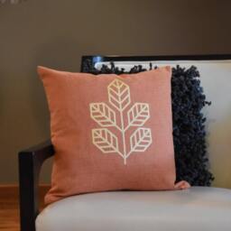 Walnut Leaf - Throw Pillow, Decorative Accent Pillow 18
