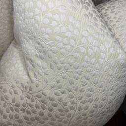 Country Farmhouse Cushion Cover John Lewis & Partners Eversley Fabric, Leaf Trails Buds/ Ivory Champagne, High Quality Handmade - thumbnail 4