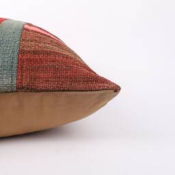 Handmade Stripe Kilim Pillow Cover Vintage Turkish Woven Sofa - 18x18 - thumbnail 4