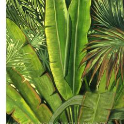 Jungle Palm Trees Print. Plants. Deep Green Home D??cor. Original Watercolour Giclee Art Decor Wall Art - thumbnail 2