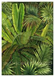 Jungle Palm Trees Print. Plants. Deep Green Home D??cor. Original Watercolour Giclee Art Decor Wall Art - thumbnail 1