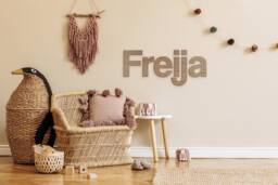 Childrens Name Sign For Bedroom Wall Art Decoration Wooden - Atlas - thumbnail 1