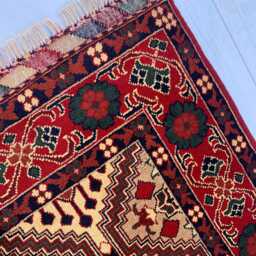 Handwoven Wool Ahal Gul Rug Traditional Afghan Carpet - 4.8x3.3 Ft - thumbnail 3