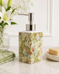 William Morris Golden Lily Soap Dispenser Porcelain 200 Ml 7Oz Lilies Fantasy Floral Liquid Pump Hand Decorated UK