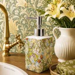 William Morris Golden Lily Soap Dispenser Porcelain 200 Ml 7Oz Lilies Fantasy Floral Liquid Pump Hand Decorated UK - thumbnail 2