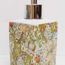 William Morris Golden Lily Soap Dispenser Porcelain 200 Ml 7Oz Lilies Fantasy Floral Liquid Pump Hand Decorated UK - thumbnail 2