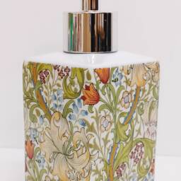 William Morris Golden Lily Soap Dispenser Porcelain 200 Ml 7Oz Lilies Fantasy Floral Liquid Pump Hand Decorated UK - thumbnail 3