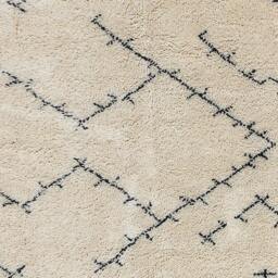 Moroccan Wool Rug, Berber Area Beni Ourain Black & White Rug 8x10 - thumbnail 3