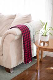Buffalo Plaid & Minky Blanket Throw - Luxury Bedding Designer - thumbnail 1