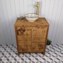 The Montreal/A Handmade Solid Wood Bathroom Vanity Unit - thumbnail 3