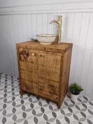 The Montreal/A Handmade Solid Wood Bathroom Vanity Unit - thumbnail 1