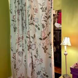 Designers Guild Purple Printed Cotton Fabric Curtains Custom Roman Blinds - thumbnail 2