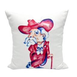 Colonel Rebel Pillow -- Watercolor Reb Art - 001 - thumbnail 1