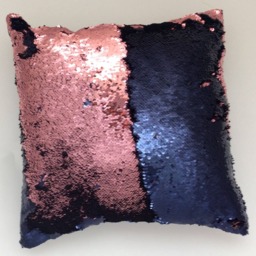 Mermaid Pillow, Pink Reversible Navy Pillow Cover, Throw Home Decor, Decorative Teens, Furnishing, And - thumbnail 3