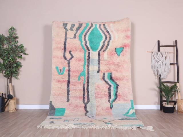 Authentic Boujaad Rug, Soft Moroccan Rug 5x8 Ft - image 1