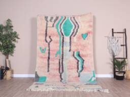 Authentic Boujaad Rug, Soft Moroccan Rug 5x8 Ft - thumbnail 1