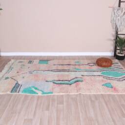 Authentic Boujaad Rug, Soft Moroccan Rug 5x8 Ft - thumbnail 2