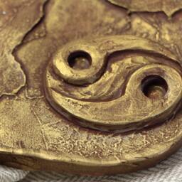 Cancer Horoscope Symbol Bas Relief Zodiac Sign Small Sculpture Wall Art Original Birthday Gift Gold Silver Home Decor Astrological - thumbnail 4