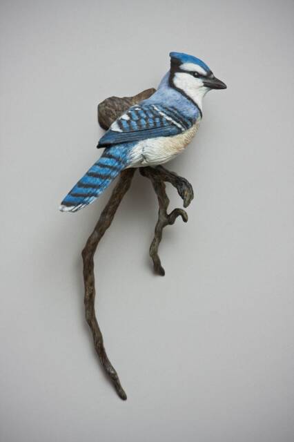 Easter Blue Jay/Stellers - Bronze Wildlife Bird By Jerry Simchuk Art Studio - image 1