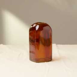 Amber Glass Bud Vase - Vintage Style Apothecary Bottle, Wedding Tablescape - thumbnail 2