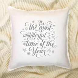 Christmas Pillow Cover Farmhouse Holiday Decor, 100% Cotton - 20x20 - thumbnail 3