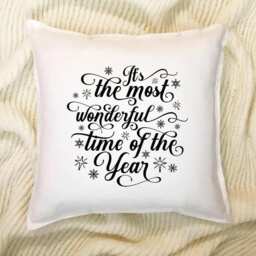 Christmas Pillow Cover Farmhouse Holiday Decor, 100% Cotton - 20x20 - thumbnail 2