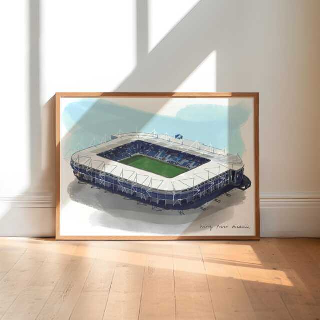 King Power Stadium Art Print, Leicester Football Club Gift - image 1