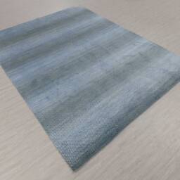 8x10 Savannah Rug Modern Handmade Blue Wool & Silk #1519 - 242x300 cms - thumbnail 3