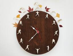 American Football Clock Rugby Wall Sport Decor, Father's Day Gift - thumbnail 1