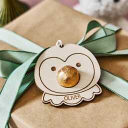 Personalized Penguin Christmas Ornament - Chocolate Nose - thumbnail 3