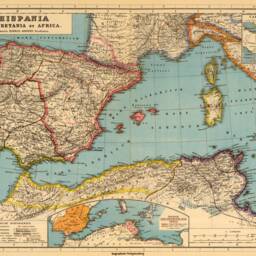 Spain Map - Old Of Iberian Peninsula & Mauretania Large Print On Paper Or Canvas - thumbnail 2