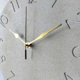 Textured White Concrete Wall Clock Modern Minimalist Home Decor - thumbnail 3