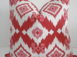 Both Sides-Richloom Decorative Designer Pillow Cover-Geometric - Russet Red /Ivory Throw/Lumbar - thumbnail 1