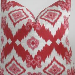 Both Sides-Richloom Decorative Designer Pillow Cover-Geometric - Russet Red /Ivory Throw/Lumbar - thumbnail 3