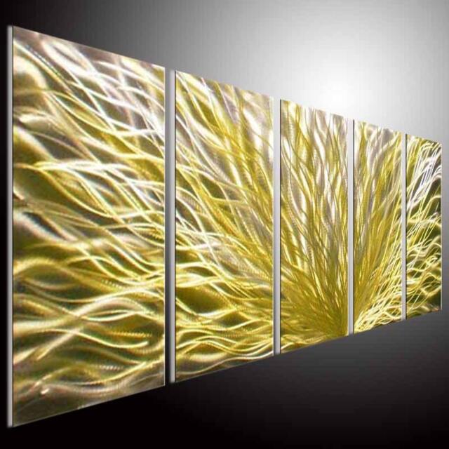 Abstract Metal Wall Art Contemporary 3D Sculpture, Hand-Grinded - image 1