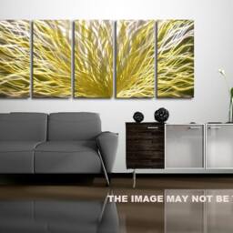 Abstract Metal Wall Art Contemporary 3D Sculpture, Hand-Grinded - thumbnail 4