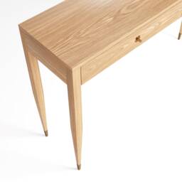 Oak Console Table With Drawers, Mid Century Entryway - thumbnail 3