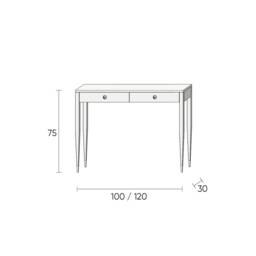 Oak Console Table With Drawers, Mid Century Entryway - thumbnail 4