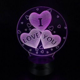 I Love You, All Occasion Gift, 3D Illusion Smart App Control Night Light Bluetooth, Music, 7&16M Color Mobile App, Made in UK - thumbnail 3