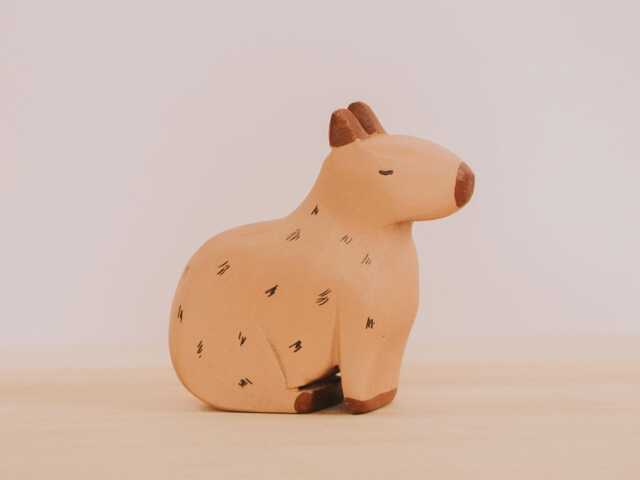 Handmade Capybara Wooden Toy - Waldorf & Montessori Toy, Figurine, Eco-Friendly Animal Decor, Unique Gift For Kids - image 1