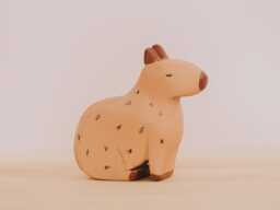 Handmade Capybara Wooden Toy - Waldorf & Montessori Toy, Figurine, Eco-Friendly Animal Decor, Unique Gift For Kids